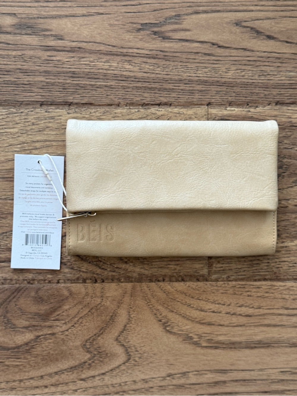 BEIS The Crossbody Wallet in Beige
